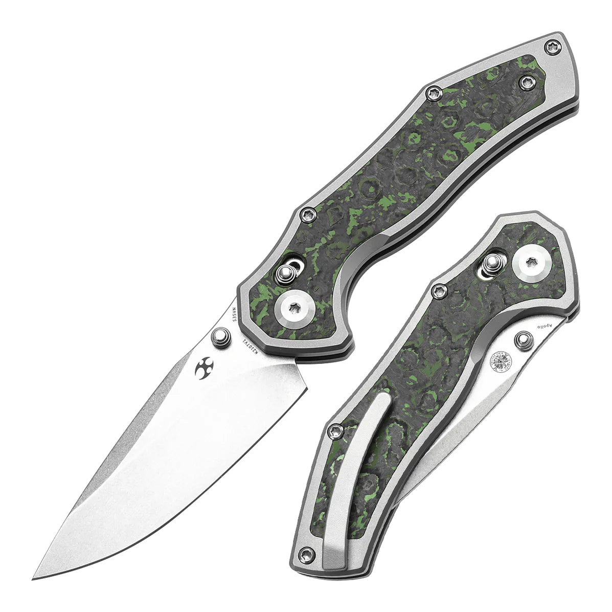 KANSEPT X WAR BLADES - APOLLO (Stonewashed Titanium with Jungle Wear Fatcarbon Inlay)