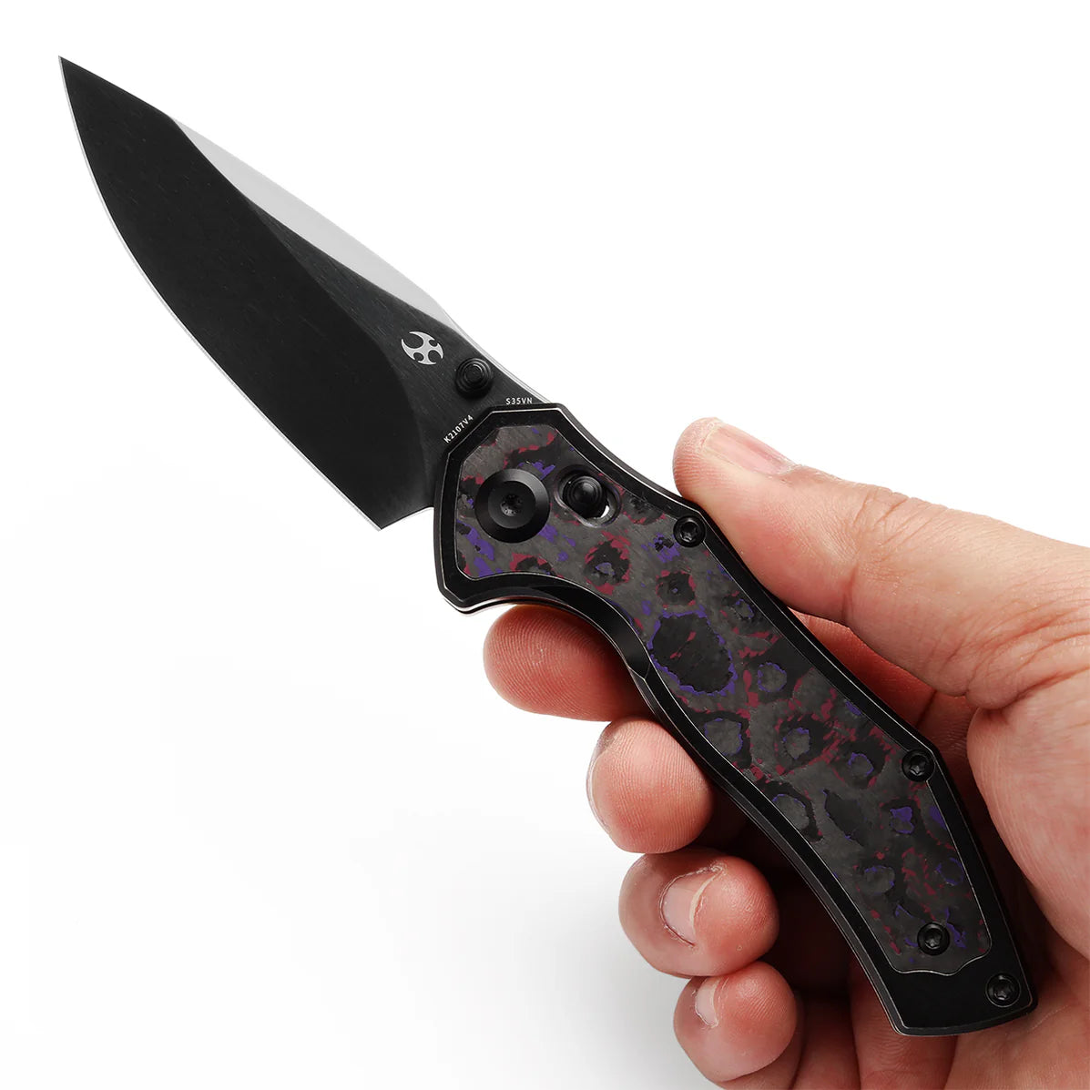 KANSEPT X WAR BLADES - APOLLO (Blackwash Titanium with Purple Haze Fatcarbon Inlay & Mirror DLC Blade)