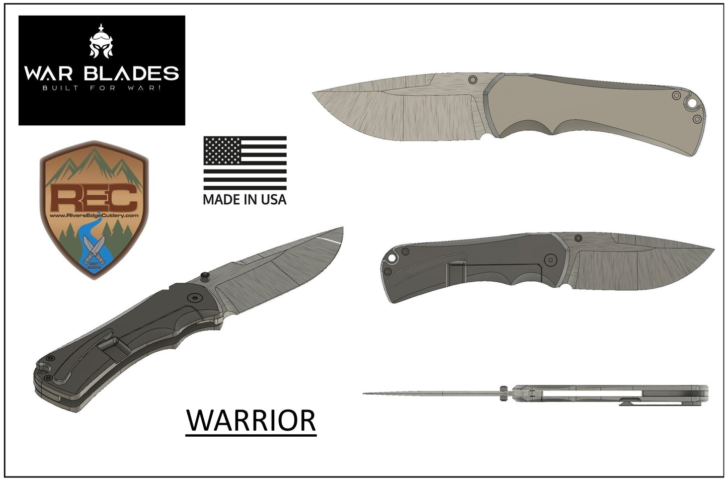 War Blades: Warrior – Premium-Sortiment (exklusiv bei River’s Edge Cutlery)