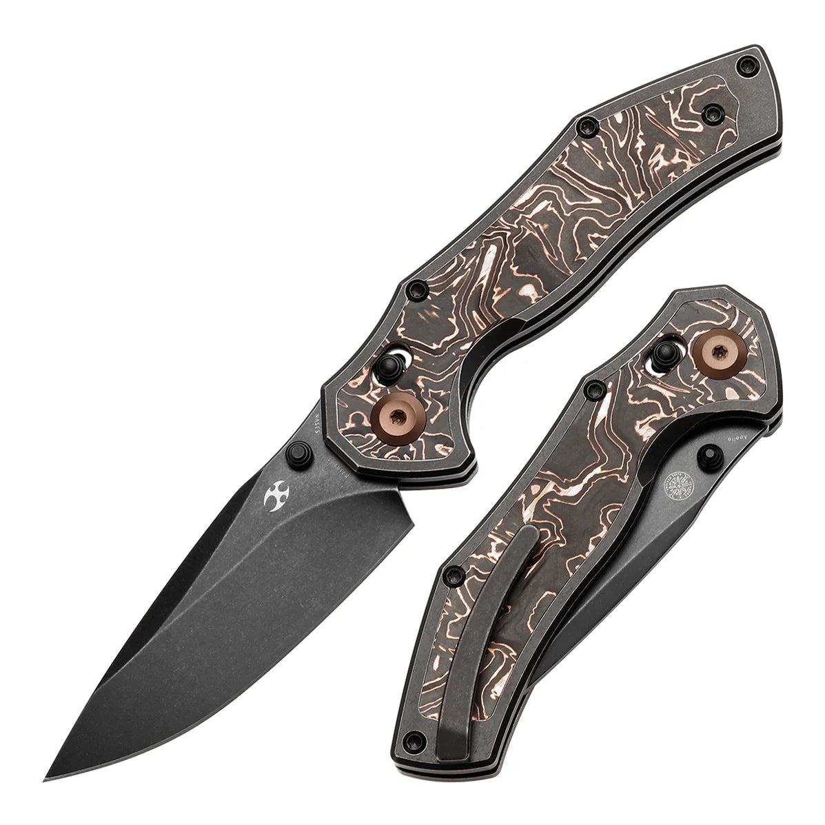 KANSEPT X WAR BLADES - APOLLO (Blackwash Titanium with Copper Carbon Fiber Inlay)