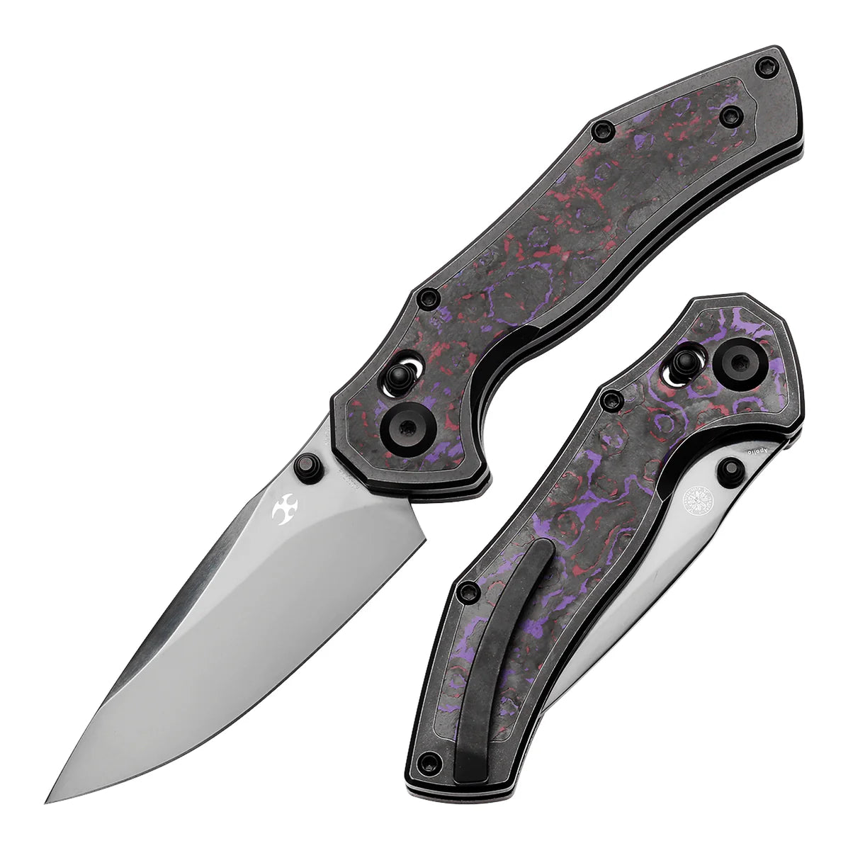 KANSEPT X WAR BLADES - APOLLO (Blackwash Titanium with Purple Haze Fatcarbon Inlay & Mirror DLC Blade)